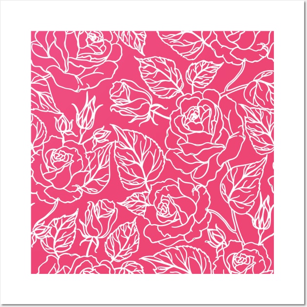 Flower rose design style Wall Art by PowerD